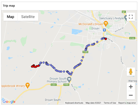 Trip classification example from Nuonic Help Centre