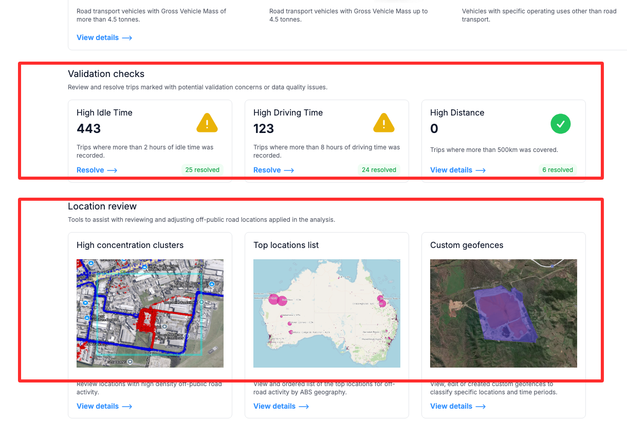 Validation and location review focus