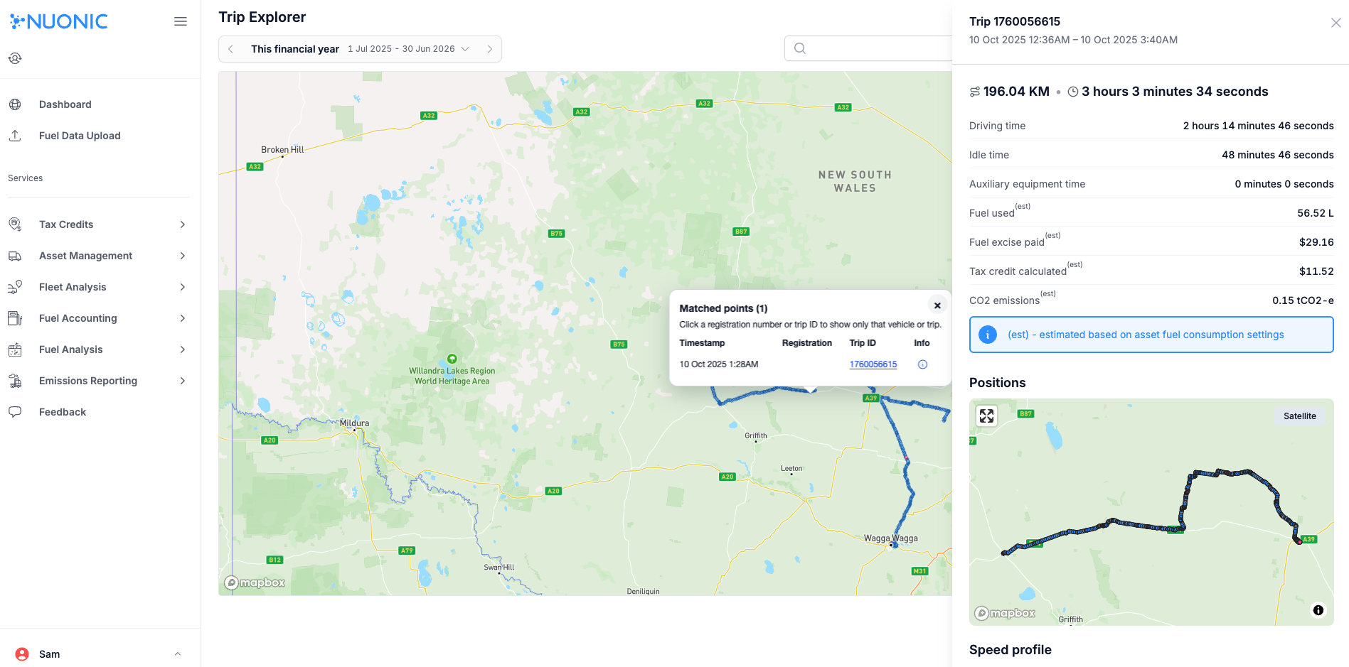 Trip Explorer example